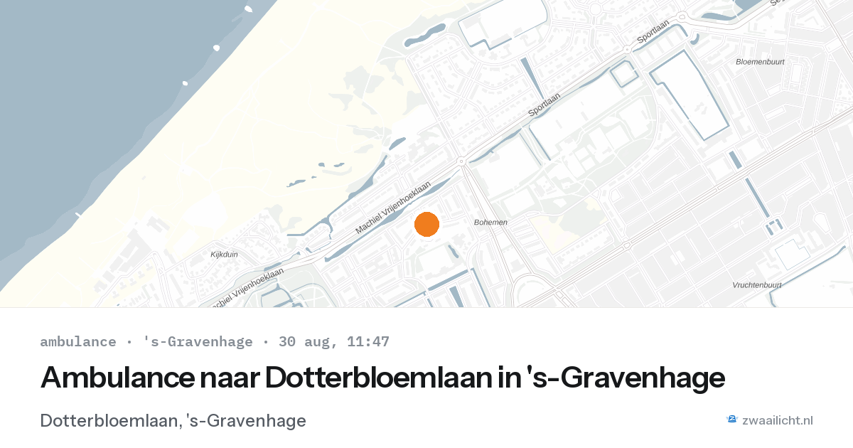 Ambulance naar Dotterbloemlaan in 's-Gravenhage — 30 aug 2026