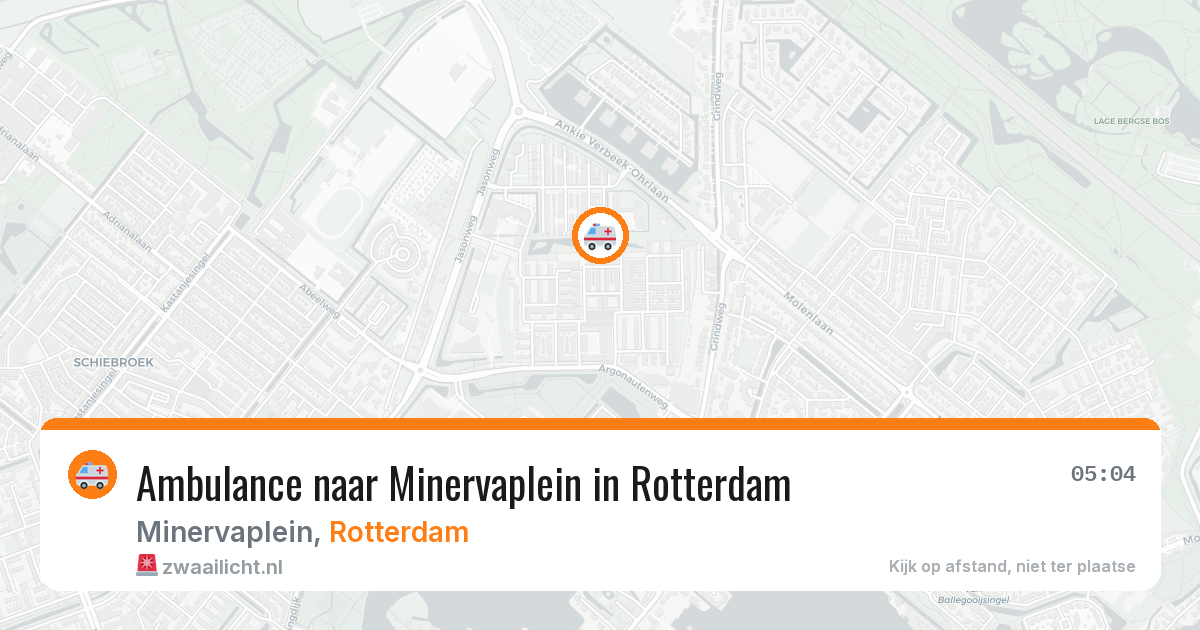 Ambulance naar Minervaplein in Rotterdam — 8 aug 2026