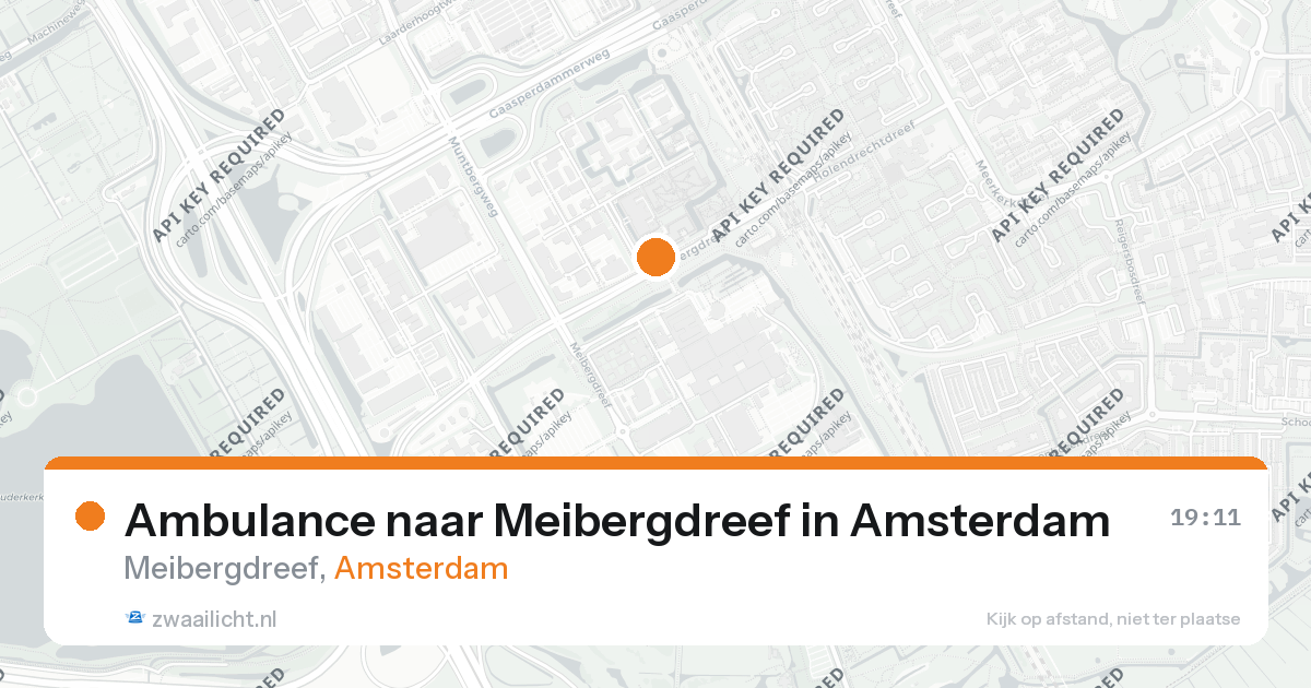 Ambulance naar Meibergdreef in Amsterdam — 26 aug 2026