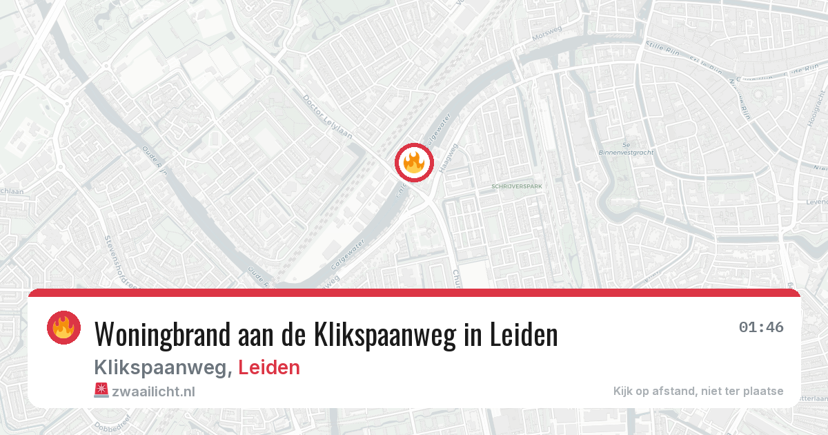 Woningbrand aan de Klikspaanweg in Leiden — 23 jan 2026