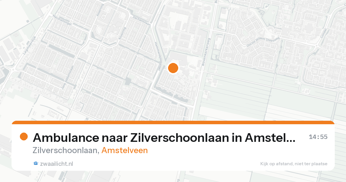 Ambulance naar Zilverschoonlaan in Amstelveen — 19 aug 2026