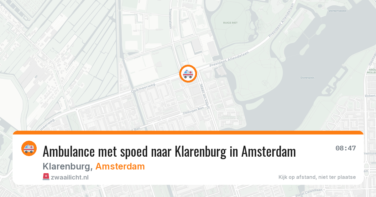 Ambulance met spoed naar Klarenburg in Amsterdam — 11 jun 2026