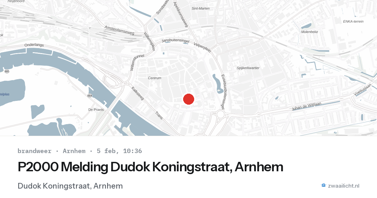 P2000 Melding Dudok Koningstraat, Arnhem — 5 feb 2026