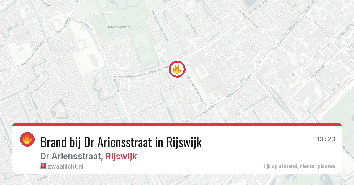 Brand bij Dr Ariensstraat in Rijswijk — 31 jul 2026