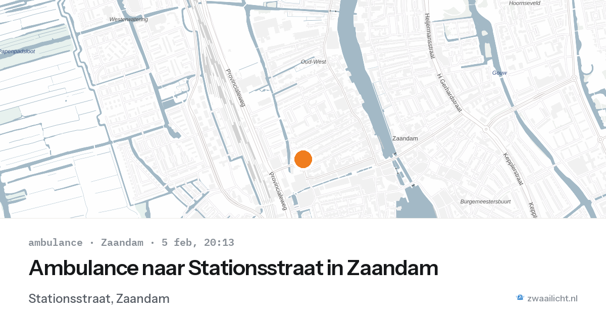 Ambulance naar Stationsstraat in Zaandam — 5 feb 2026