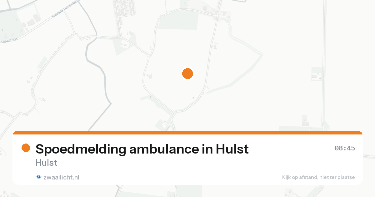 Spoedmelding ambulance in Hulst — 17 aug 2026