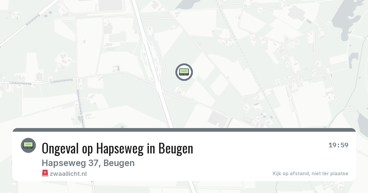 Ongeval op Hapseweg in Beugen — 1 mrt 2026