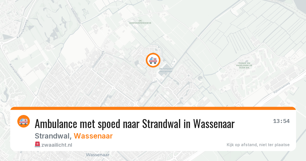 Ambulance met spoed naar Strandwal in Wassenaar — 7 jul 2026