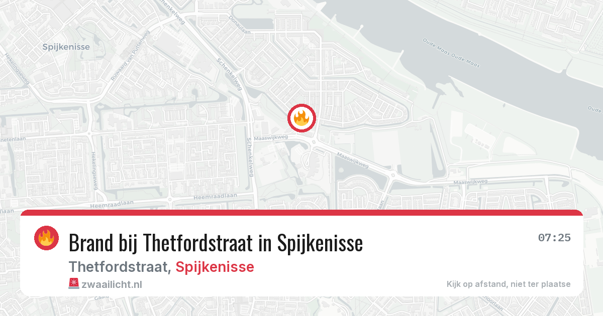 Brand bij Thetfordstraat in Spijkenisse — 25 mrt 2026