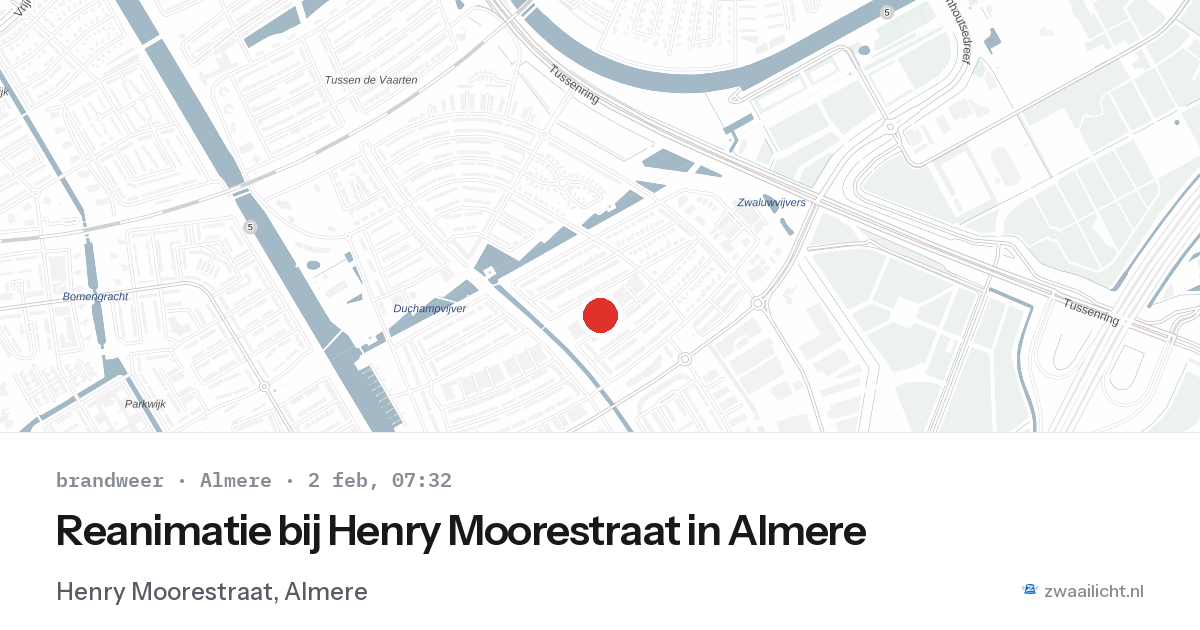 Reanimatie bij Henry Moorestraat in Almere — 2 feb 2026