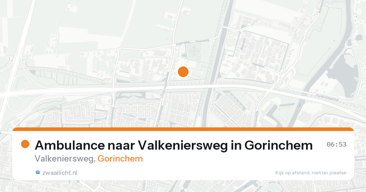 Ambulance naar Valkeniersweg in Gorinchem — 24 aug 2026