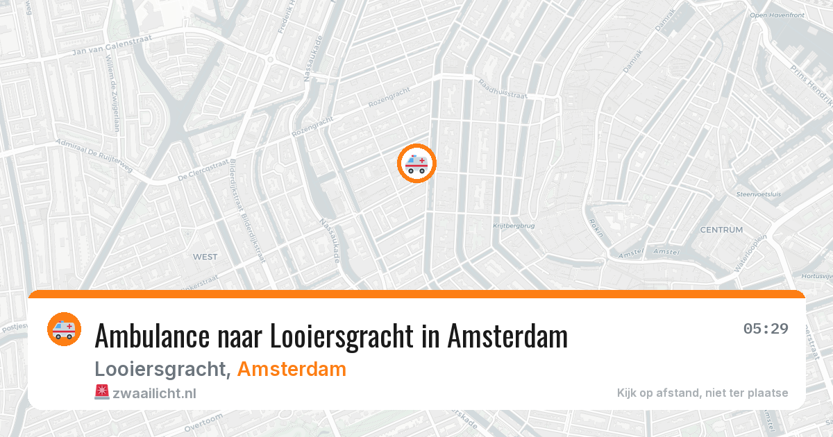 Ambulance naar Looiersgracht in Amsterdam — 23 jul 2026