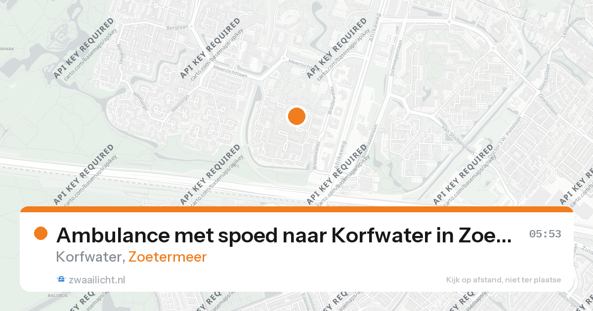 Ambulance met spoed naar Korfwater in Zoetermeer — 26 aug 2026