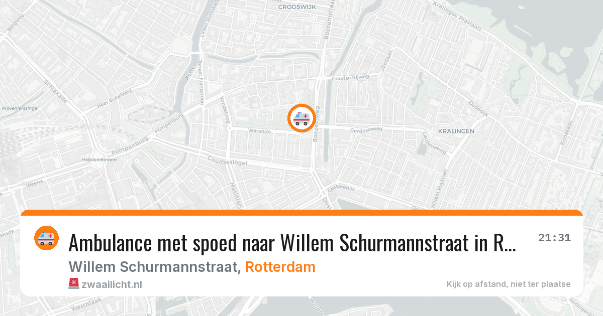 Ambulance met spoed naar Willem Schurmannstraat in Rotterdam — 29 mei 2026