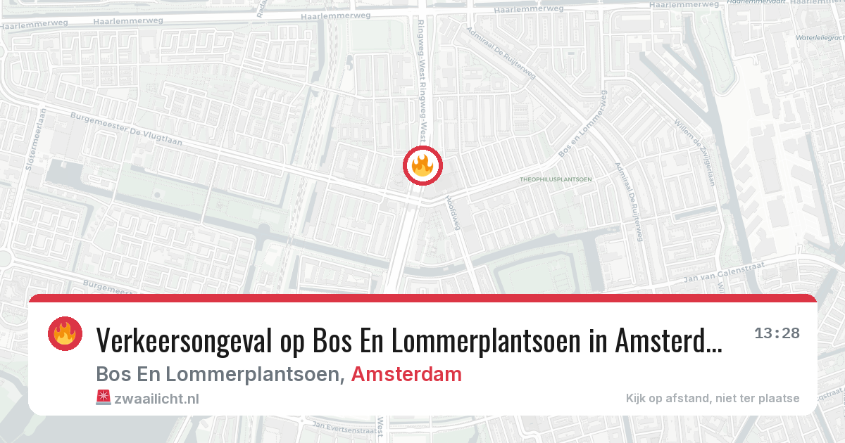 Verkeersongeval op Bos En Lommerplantsoen in Amsterdam — 4 jul 2026