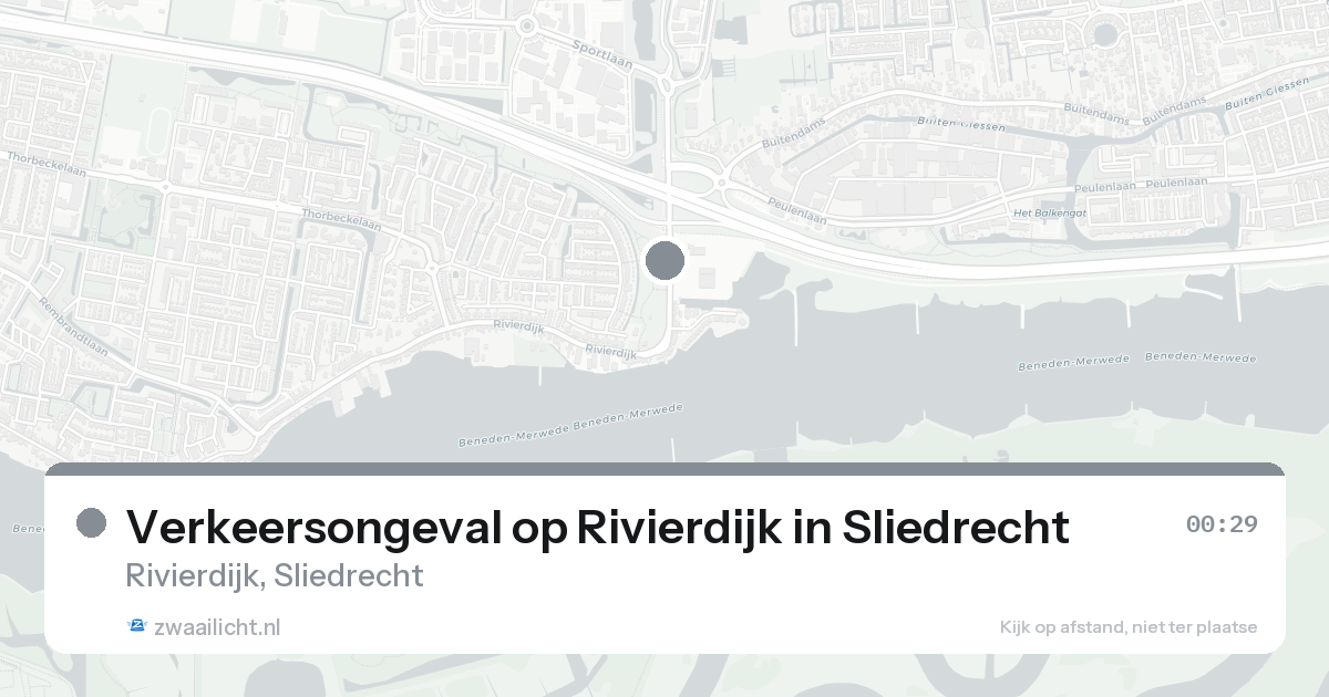 Verkeersongeval op Rivierdijk in Sliedrecht — 7 feb 2026