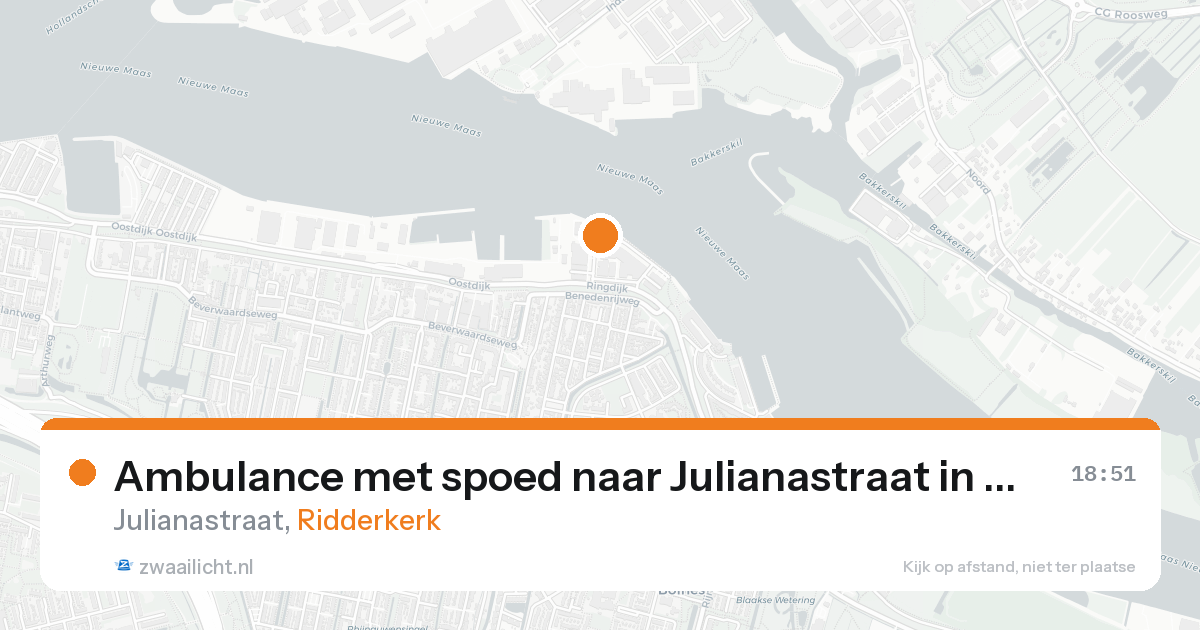 Ambulance met spoed naar Julianastraat in Ridderkerk — 31 jan 2026