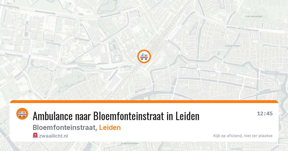 Ambulance naar Bloemfonteinstraat in Leiden — 14 aug 2026