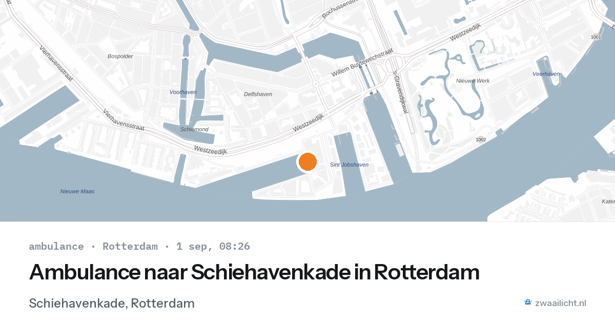 Ambulance naar Schiehavenkade in Rotterdam — 1 sep 2026