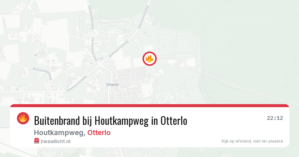 Buitenbrand bij Houtkampweg in Otterlo — 29 jul 2026