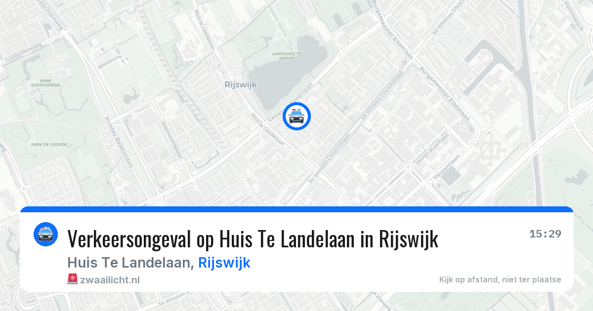 Verkeersongeval op Huis Te Landelaan in Rijswijk — 9 jun 2026