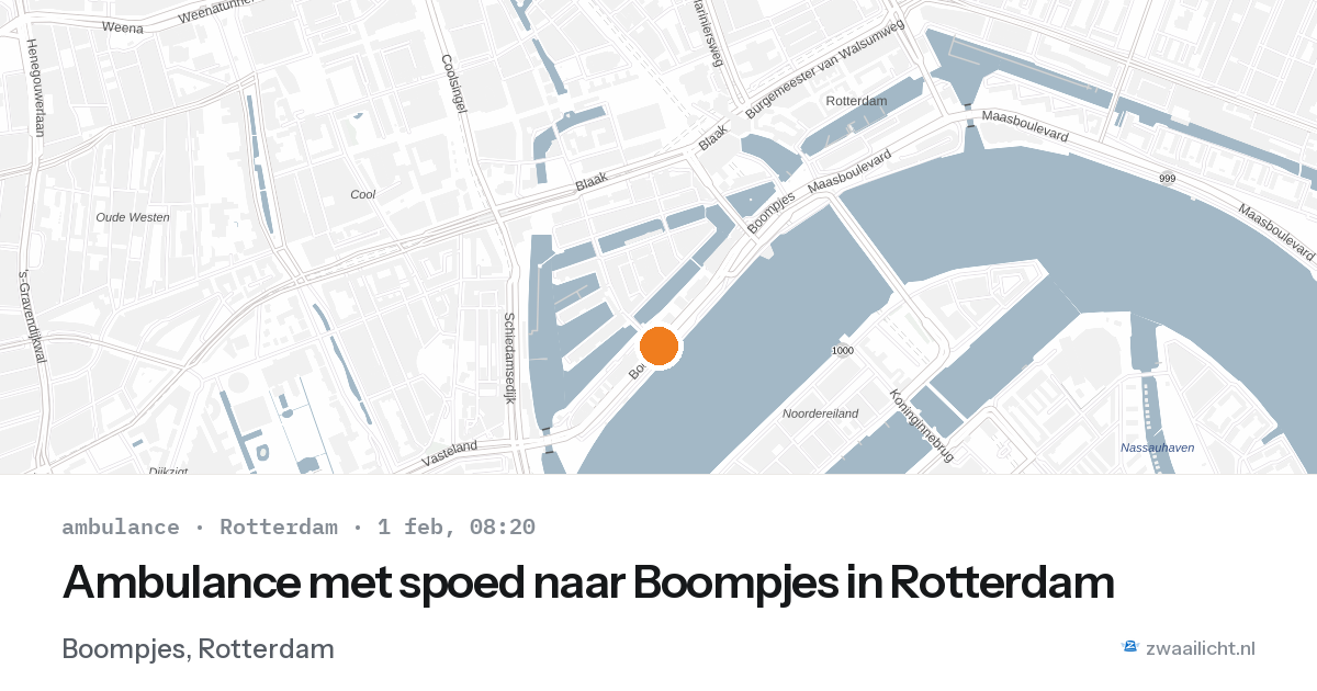 Ambulance met spoed naar Boompjes in Rotterdam — 1 feb 2026