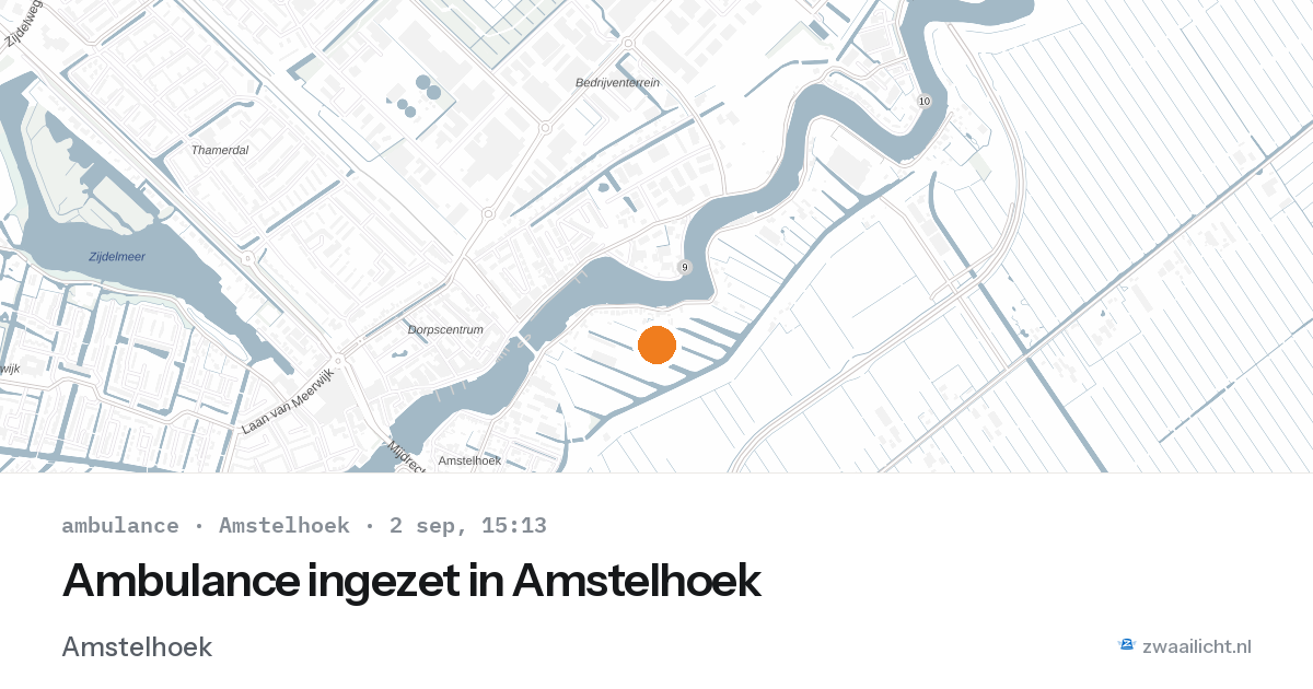 Ambulance ingezet in Amstelhoek — 2 sep 2026