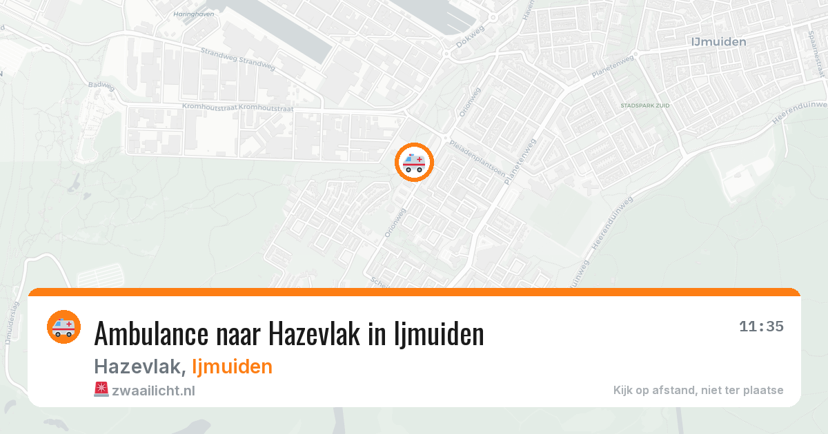 Ambulance naar Hazevlak in Ijmuiden — 13 aug 2026
