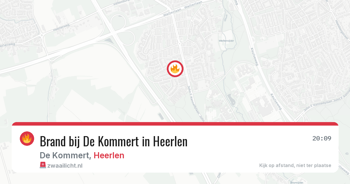 Brand bij De Kommert in Heerlen — 26 jun 2026