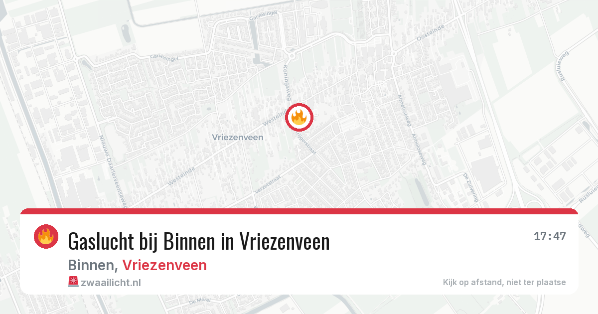 Gaslucht bij Binnen in Vriezenveen — 25 mrt 2026