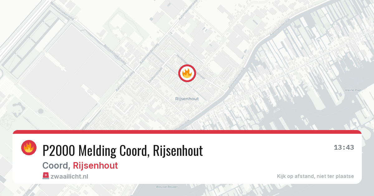 P2000 Melding Coord, Rijsenhout — 20 mrt 2026
