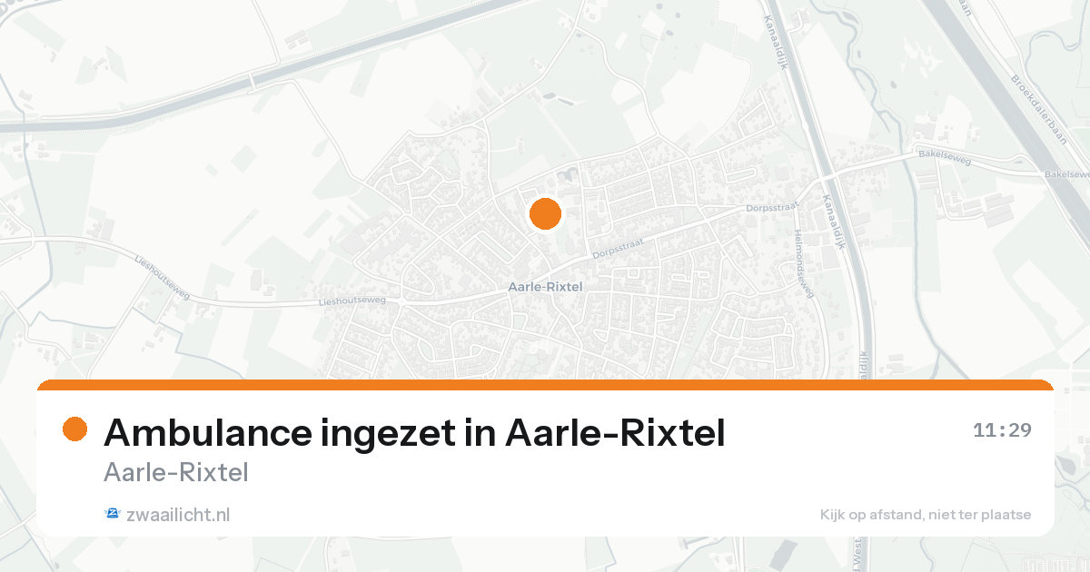 Ambulance ingezet in Aarle-Rixtel — 29 jun 2026