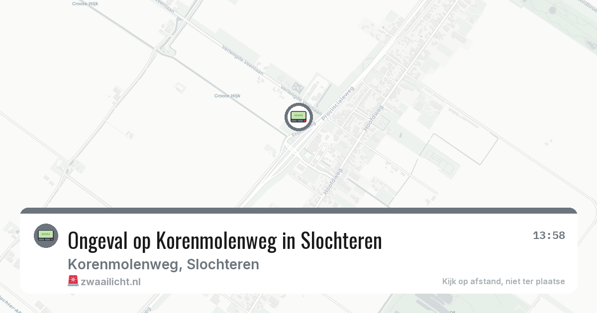 Ongeval op Korenmolenweg in Slochteren — 5 mrt 2026