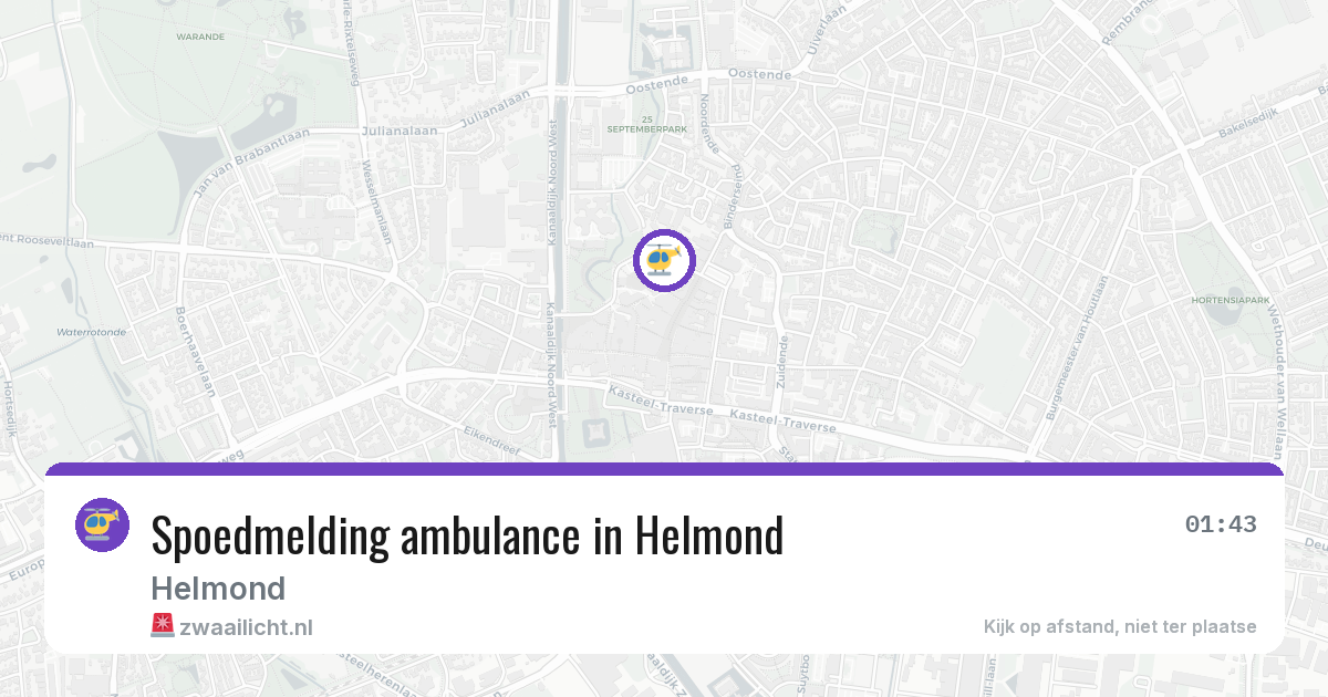 Spoedmelding ambulance in Helmond — 13 jun 2026