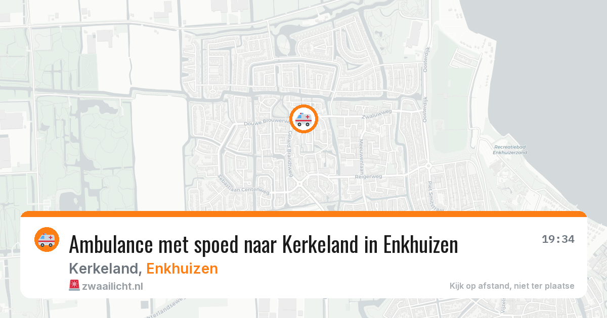 Ambulance met spoed naar Kerkeland in Enkhuizen — 7 jun 2026