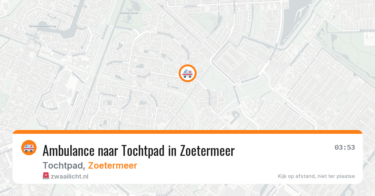 Ambulance naar Tochtpad in Zoetermeer — 21 jun 2026