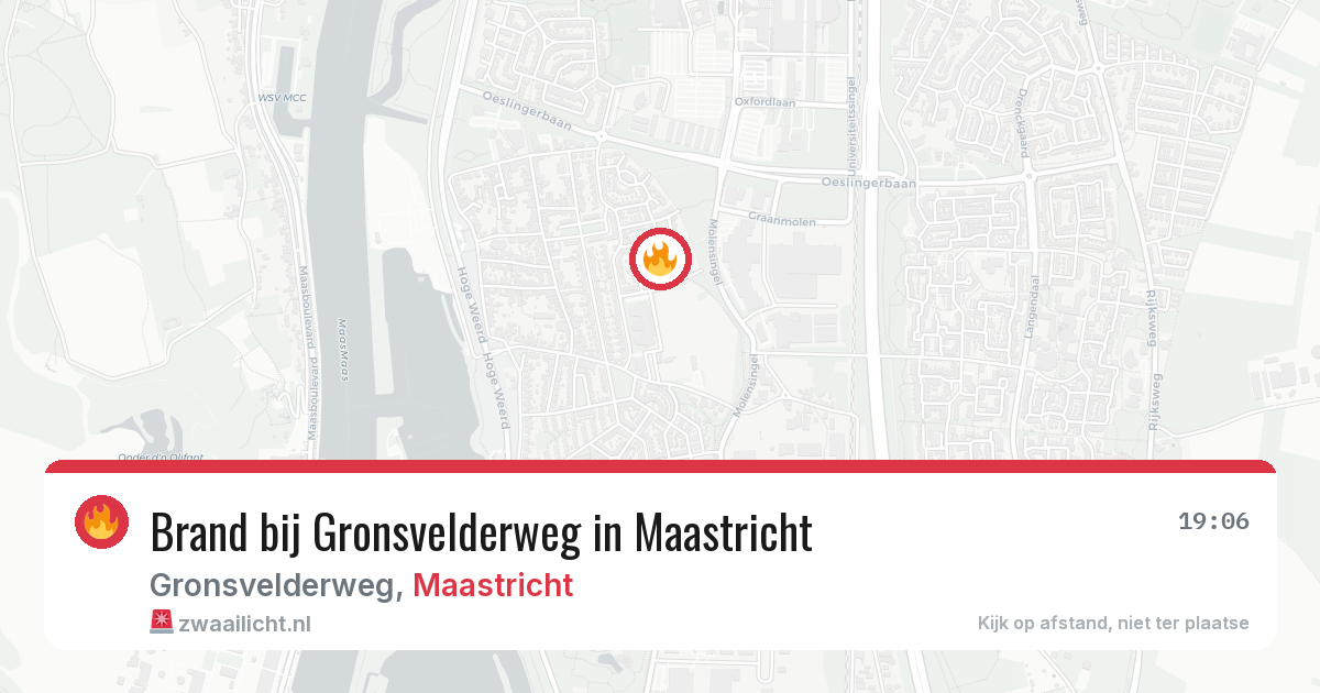 Brand bij Gronsvelderweg in Maastricht — 13 mei 2026