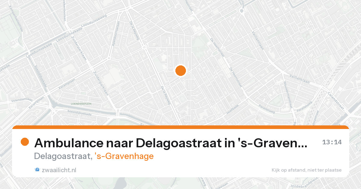 Ambulance naar Delagoastraat in 's-Gravenhage — 22 aug 2026