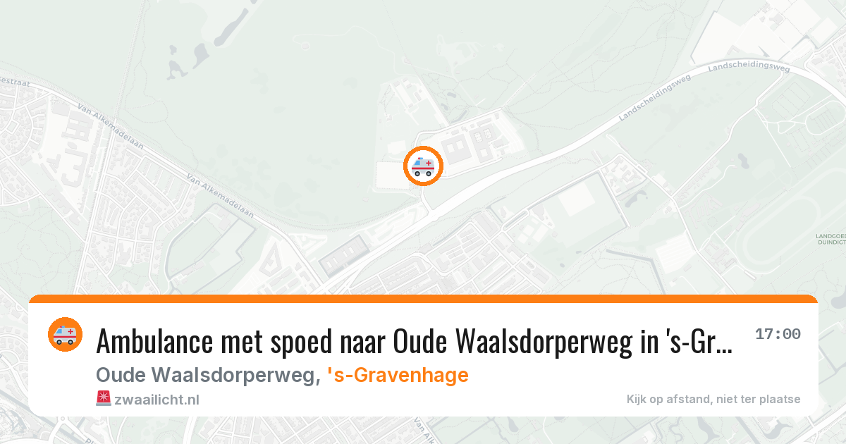 Ambulance met spoed naar Oude Waalsdorperweg in 's-Gravenhage — 27 mei 2026