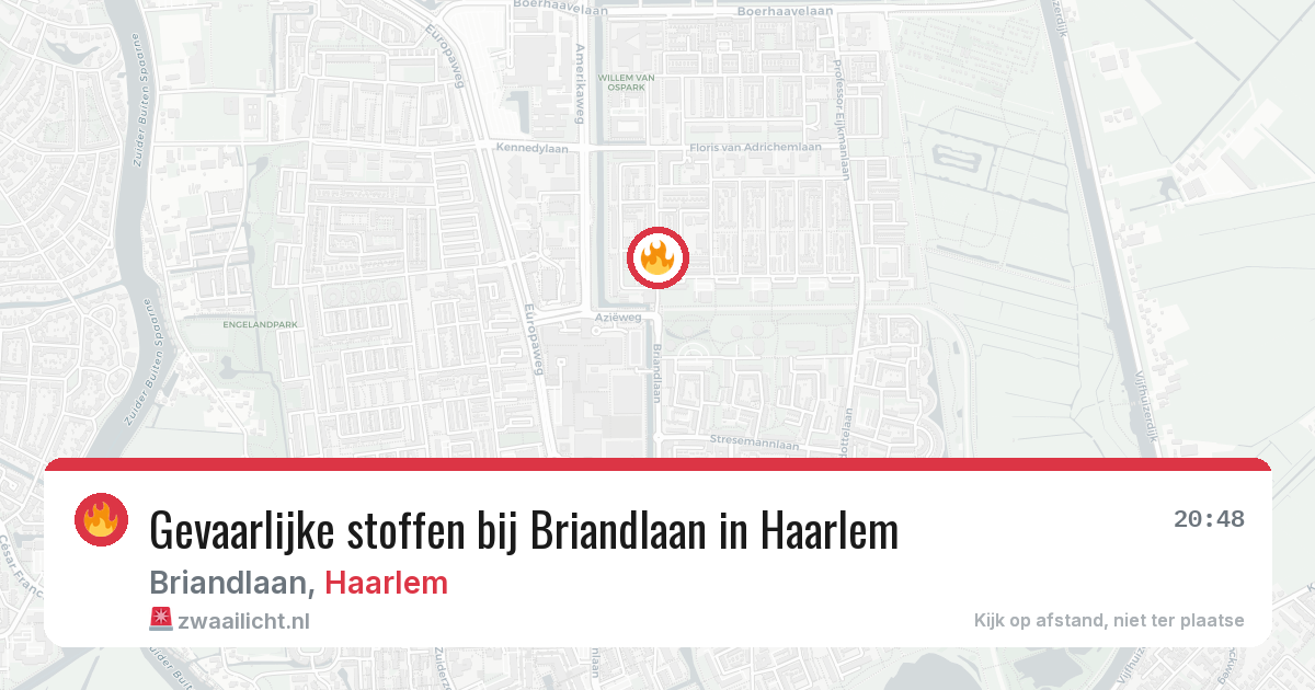 Gevaarlijke stoffen bij Briandlaan in Haarlem — 13 jun 2026