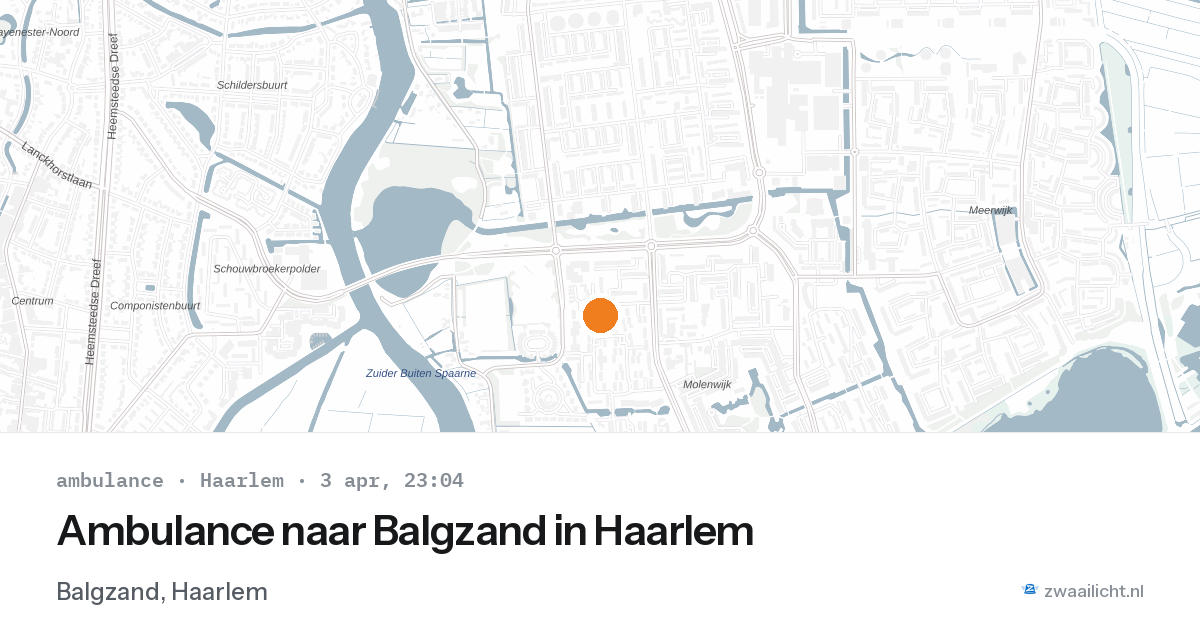 Ambulance naar Balgzand in Haarlem — 3 apr 2026