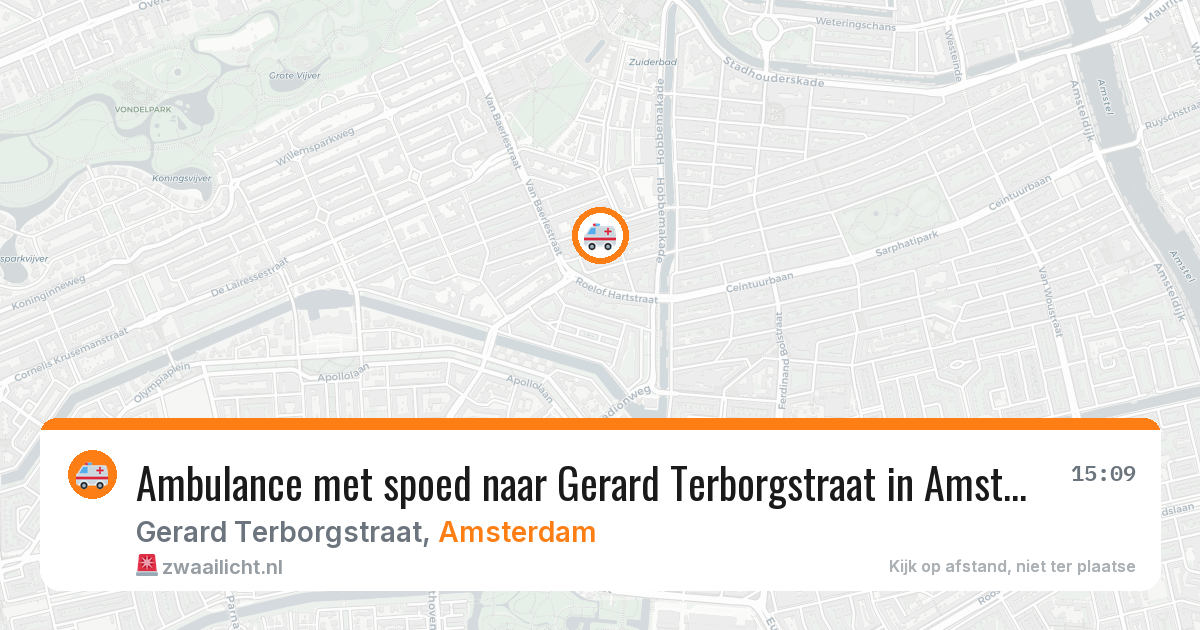 Ambulance met spoed naar Gerard Terborgstraat in Amsterdam — 10 aug 2026