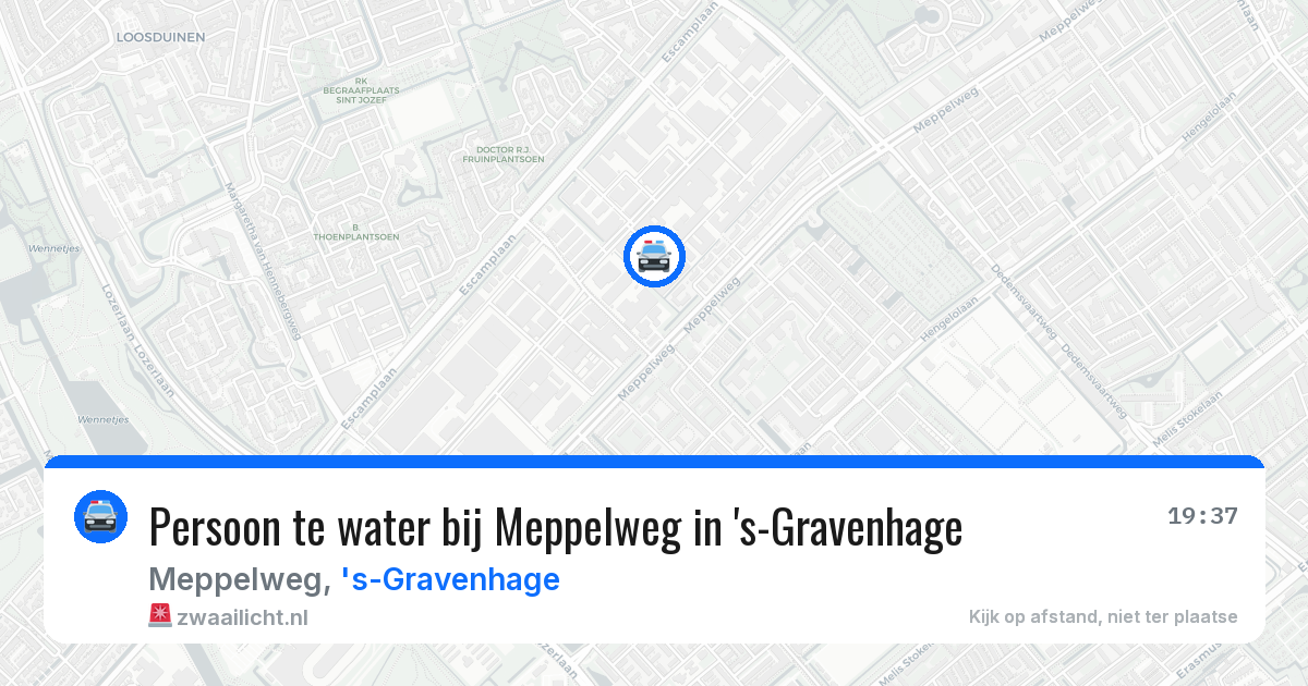 Persoon te water bij Meppelweg in 's-Gravenhage — 21 jan 2026