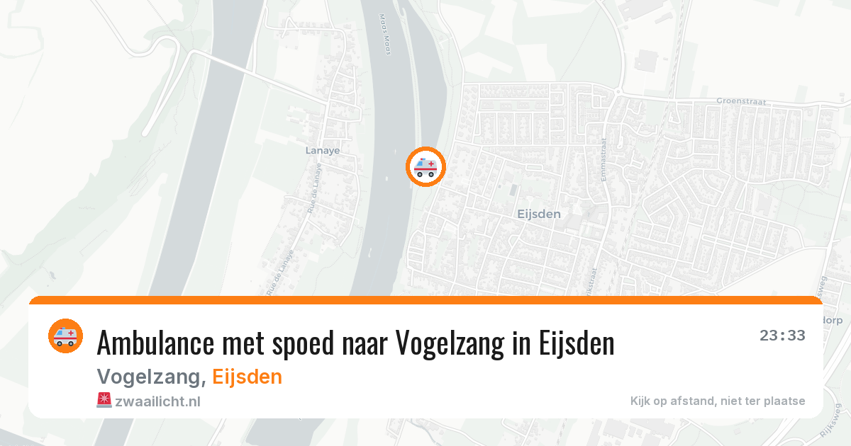 Ambulance met spoed naar Vogelzang in Eijsden — 23 jun 2026