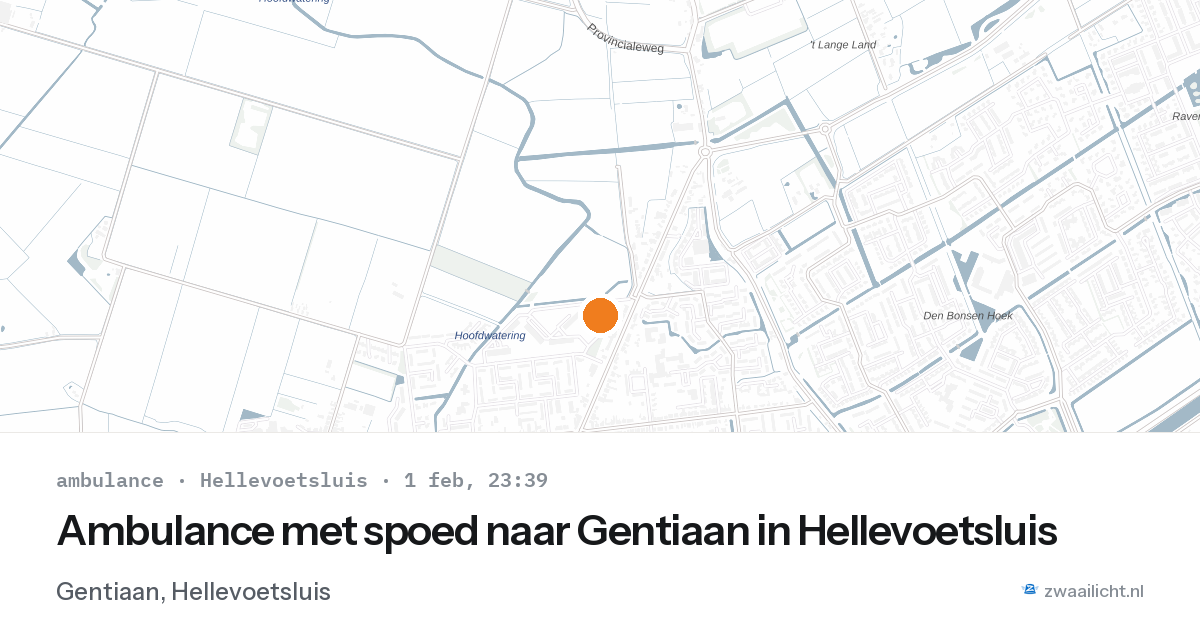 Ambulance met spoed naar Gentiaan in Hellevoetsluis — 1 feb 2026