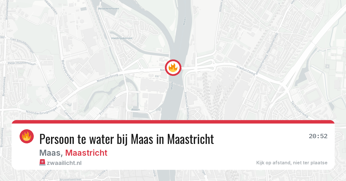Persoon te water bij Maas in Maastricht — 6 aug 2026