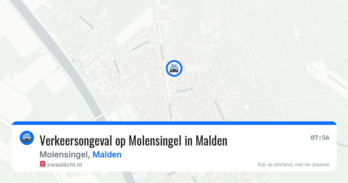 Verkeersongeval op Molensingel in Malden — 26 jun 2026