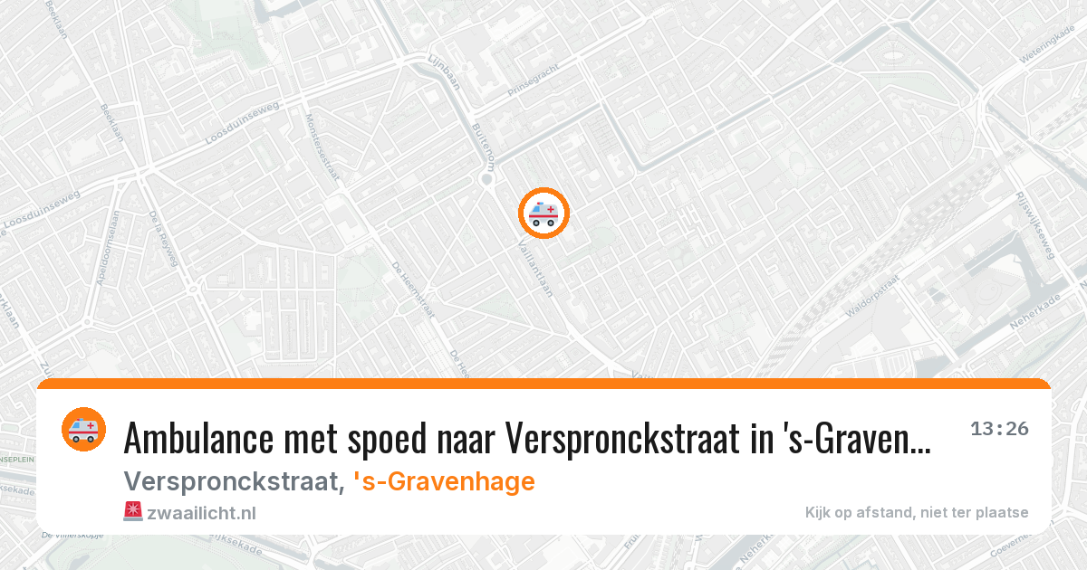 Ambulance met spoed naar Verspronckstraat in 's-Gravenhage — 12 feb 2026
