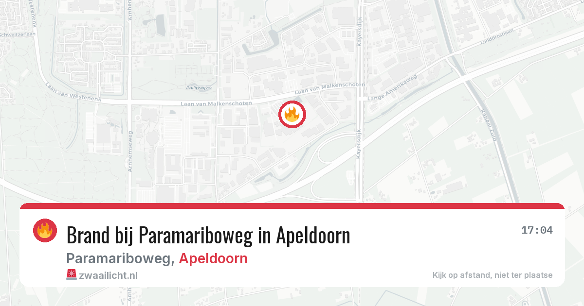 Brand bij Paramariboweg in Apeldoorn — 8 mei 2026
