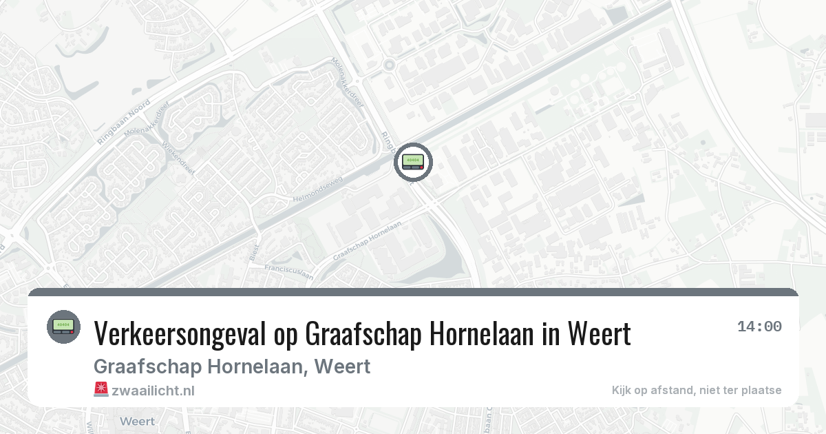 Verkeersongeval op Graafschap Hornelaan in Weert — 13 aug 2026